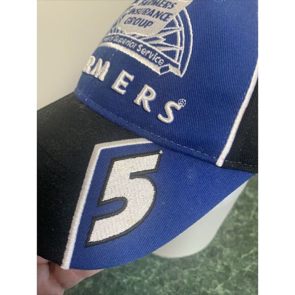 VINTAGE CFS #5 FARMERS INSURANCE TEAM COLOR PIT HAT CAP KASEY KAHNE L/XL - Picture 3 of 8